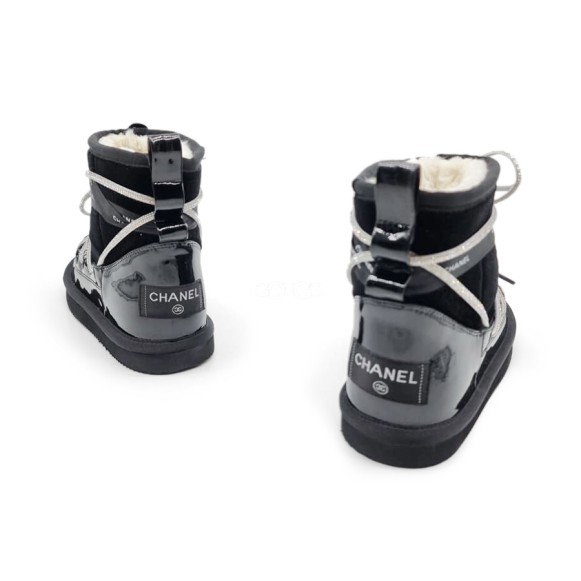 Женские короткие угги Ugg Chanel Lunar Black