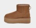 Женские мини угги на платформе UGG Classic Mini Platform Chestnut