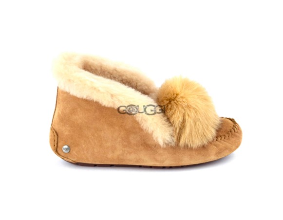 Женские мокасины Alena Pom Pom Chestnut