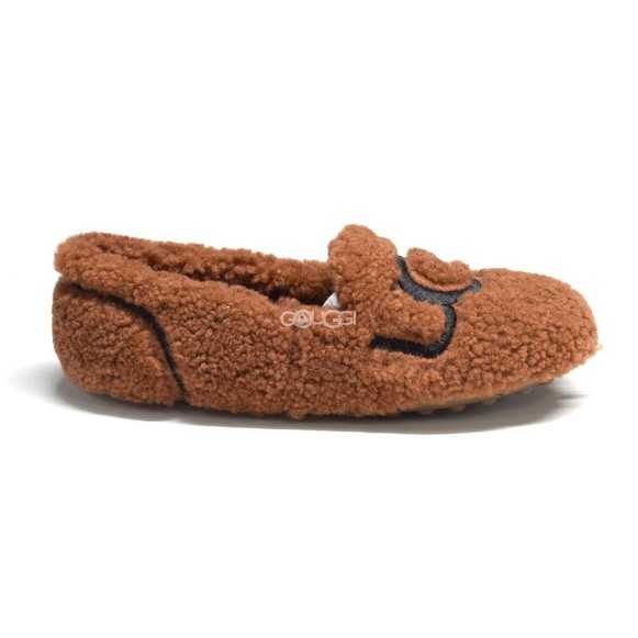 Женские мокасины UGG Hailey Fluff Loafer Brown