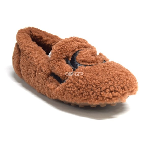 Женские мокасины UGG Hailey Fluff Loafer Brown