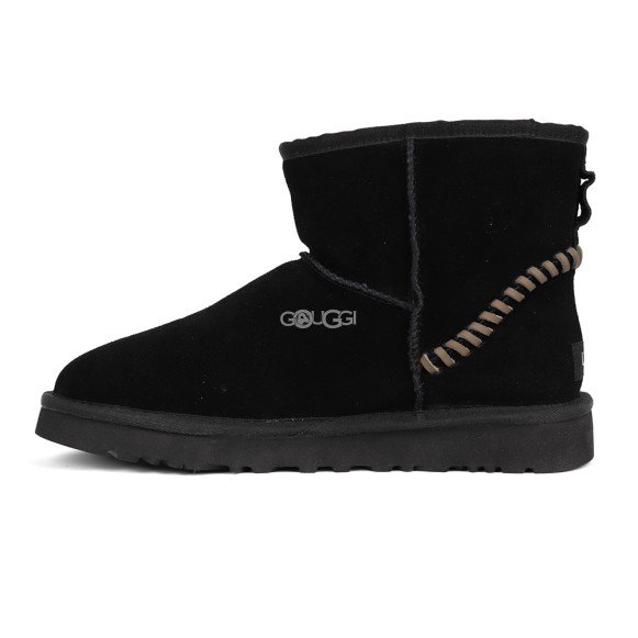 Мужские мини угги Men`s Ugg Classic Mini Deco Suede Boots Black Dressinn