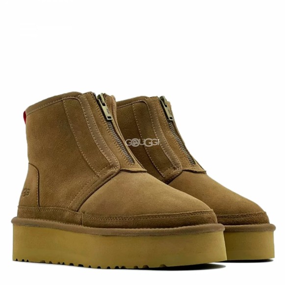 Женские ботинки на платформе Ugg Neumel Platform Zip Chestnut