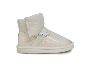 Clear Quilty Boots White