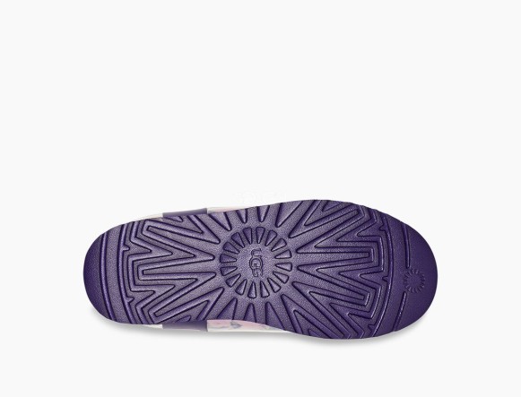 Женские прозрачные мини угги Classic Clear Mini Natural Marble - Violet Night