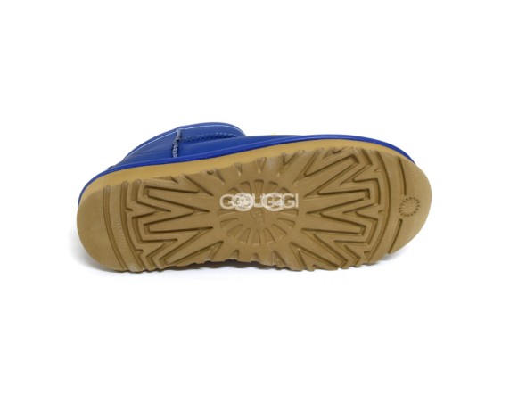 Женские кожаные ультра мини угги Ultra mini Leather Navy