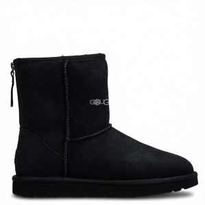 Ugg Classic Short Zip II Black (без камней)
