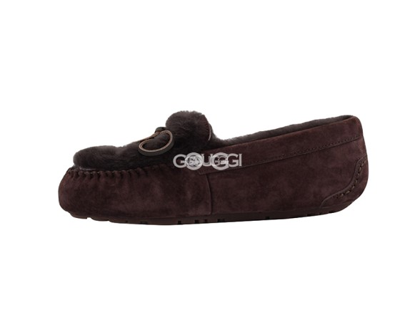 Женские мокасины Ansley Rivets Chocolate 