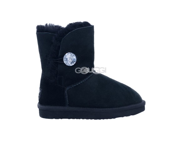 Детские угги с пуговицей Kids Bailey Button Bling Black