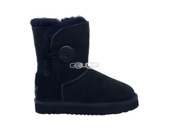 Детские угги с пуговицей Kids Bailey Button Black