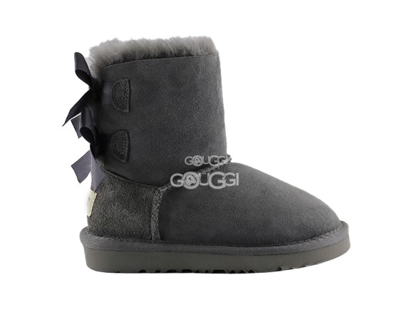 Детские угги с бантиками Kids Bailey Bow Grey