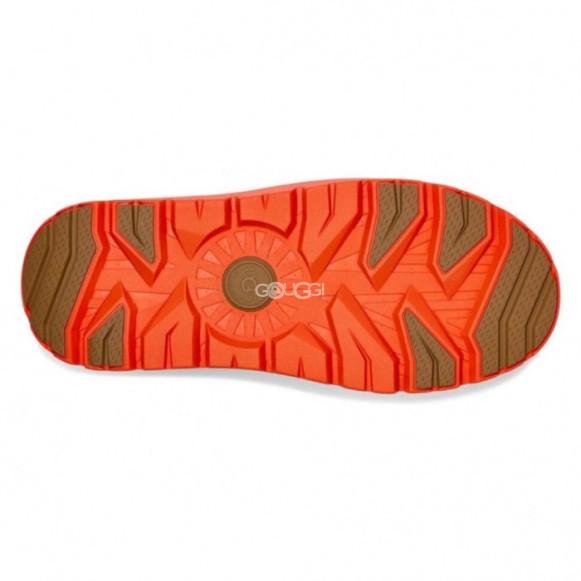 Женские короткие угги с галошами Classic Short Weather Hybrid - Chestnut / Orange