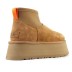 Женские мини угги на платформе Ugg Classic Mini Dipper Chestnut