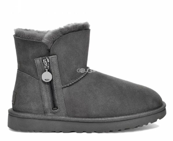 Женские мини угги на молнии Ugg Bailey Zip Mini Grey