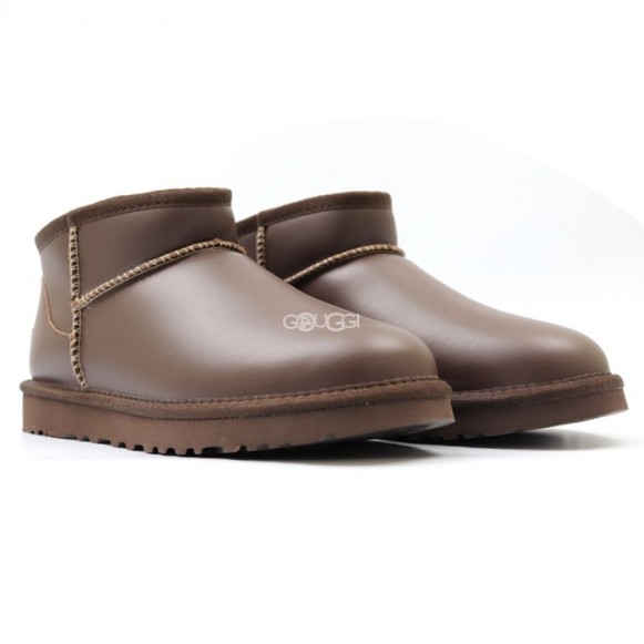 Женские ультра мини угги UGG Classic Ultra Mini LTHR Regen - Ironwood