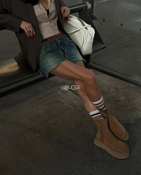 Женские вязаные угги UGG Classic Dipper Chestnut