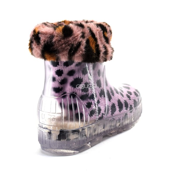 Женские прозрачные короткие угги Ugg Drizlita Clear Boot Leopard
