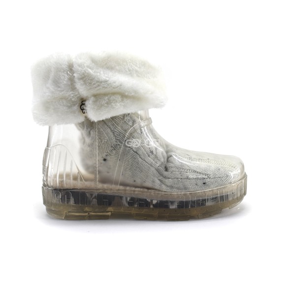 Женские прозрачные короткие угги Ugg Drizlita Clear Boot White